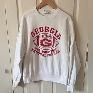 Georgia National Champs White Champion Sweatshirt